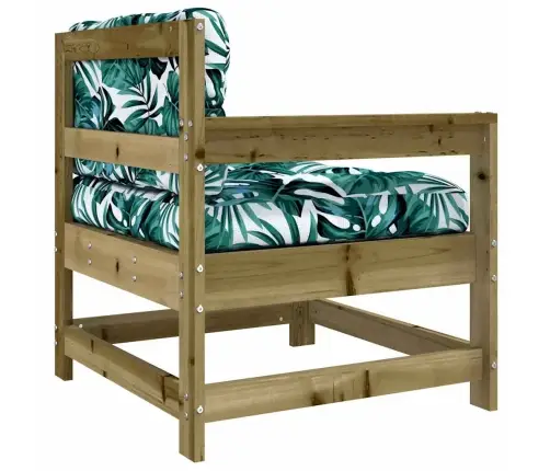 Dārza Krēsli Ar Matračiem, 2 Gab., Impregnēts Priedes Koks Vidaxl