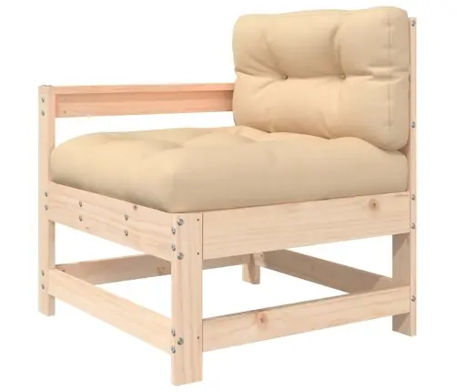 3-Daļīgs Dārza Atpūtas Mēbeļu Komplekts Ar Matračiem, Masīvkoks Vidaxl