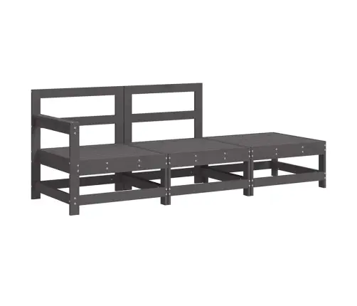 3-Daļīgs Dārza Atpūtas Mēbeļu Komplekts Ar Matračiem, Masīvkoks Vidaxl