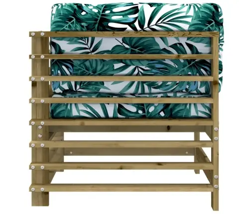 Stūra Dīvāns Ar Matračiem, Impregnēts Priedes Koks Vidaxl