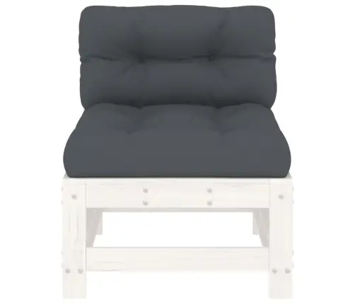 Vidējais Dīvāns Ar Matračiem, Balts Priedes Masīvkoks Vidaxl