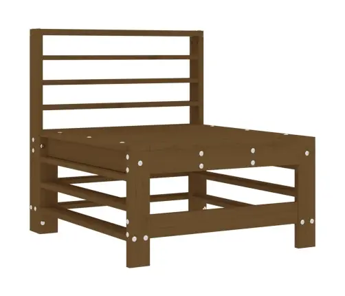 Vidējais Dīvāns Ar Matračiem, Brūns Priedes Masīvkoks Vidaxl