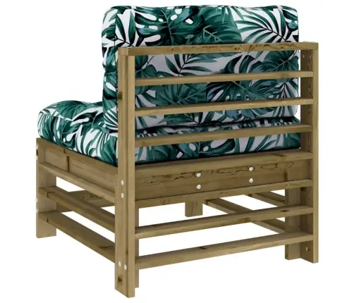 Keskmine Diivaniosa Patjadega, Immutatud Männipuit