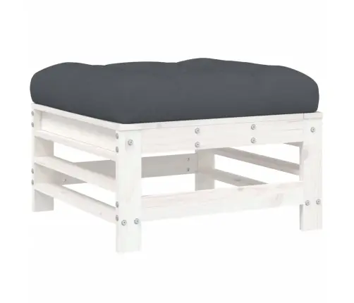 Dārza Soliņš Ar Matraci, Balts Priedes Masīvkoks Vidaxl