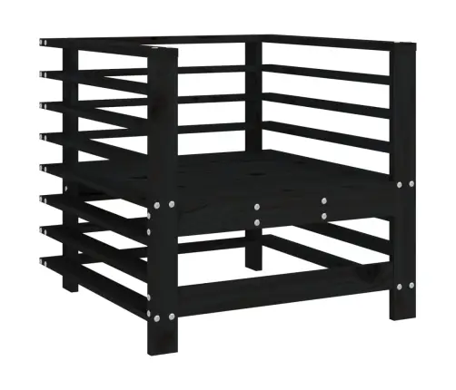 Dārza Krēsli Ar Matračiem, 2 Gab., Melns Priedes Masīvkoks Vidaxl