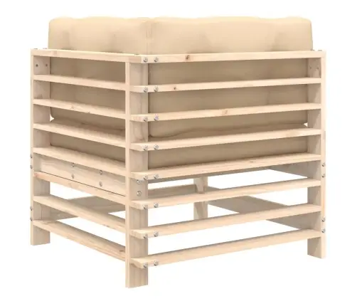 Stūra Dīvāni Ar Matračiem, 2 Gab., Priedes Masīvkoks Vidaxl