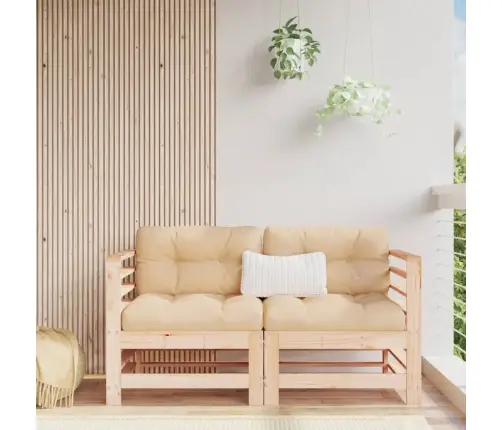 Stūra Dīvāni Ar Matračiem, 2 Gab., Priedes Masīvkoks Vidaxl