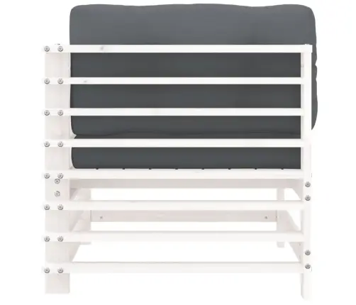 Kampinės Sofos Dalys Su Pagalvėlėmis, 2Vnt., Baltos, Pušis