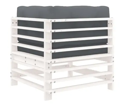 Kampinės Sofos Dalys Su Pagalvėlėmis, 2Vnt., Baltos, Pušis