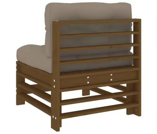 Keskmised Diivaniosad Patjadega 2 Tk, Meepruun, Männipuit