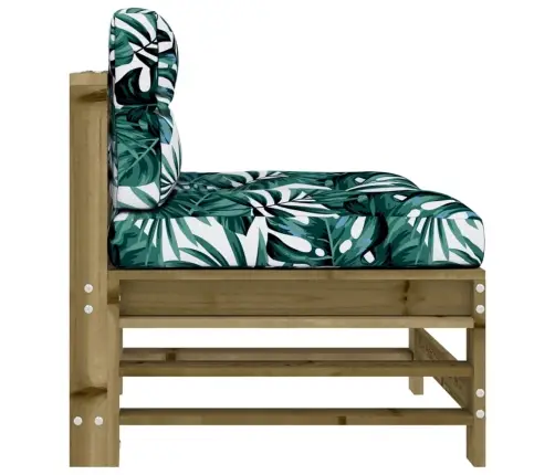 Vidējie Dīvāni Ar Matračiem, 2 Gab., Impregnēts Priedes Koks Vidaxl