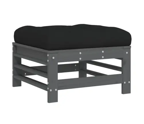 Dārza Soliņi Ar Matračiem, 2 Gab., Pelēks Priedes Masīvkoks Vidaxl