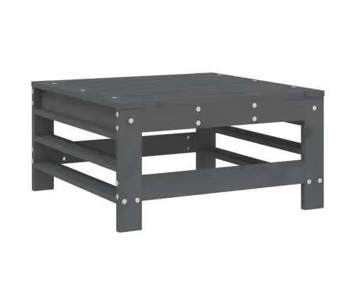 Dārza Soliņi Ar Matračiem, 2 Gab., Pelēks Priedes Masīvkoks Vidaxl