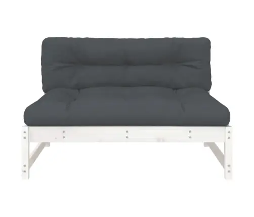 Vidējais Dīvāns, 120X80 Cm, Priedes Masīvkoks, Balts Vidaxl