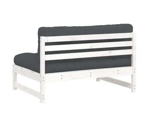 Vidējais Dīvāns, 120X80 Cm, Priedes Masīvkoks, Balts Vidaxl