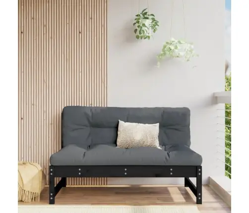 Vidējais Dīvāns, 120X80 Cm, Priedes Masīvkoks, Melns Vidaxl Vidējais Dīvāns, 120X80 Cm, Priedes Masīvkoks, Melns Vidaxl