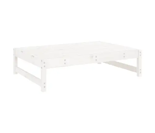 Dārza Kājsoliņš, Balts, 120X80 Cm, Priedes Masīvkoks Vidaxl