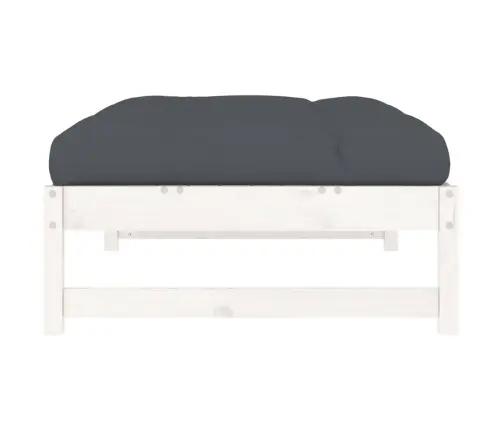 Dārza Kājsoliņš, Balts, 120X80 Cm, Priedes Masīvkoks Vidaxl