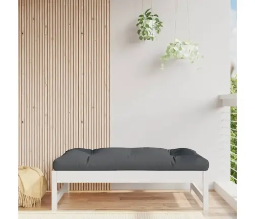 Dārza Kājsoliņš, Balts, 120X80 Cm, Priedes Masīvkoks Vidaxl