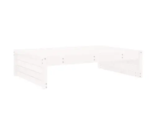 Dārza Kājsoliņš, 120X80 Cm, Priedes Masīvkoks, Balts Vidaxl
