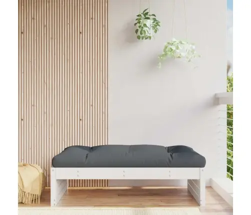 Dārza Kājsoliņš, 120X80 Cm, Priedes Masīvkoks, Balts Vidaxl