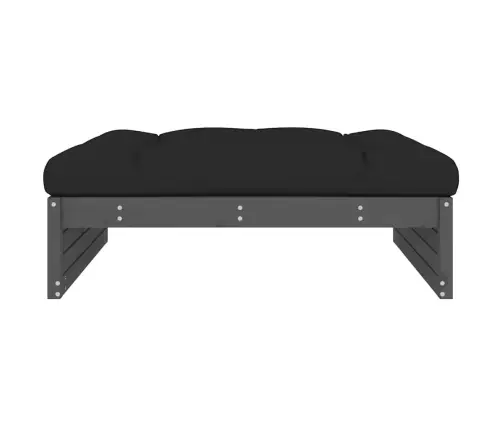 Dārza Kājsoliņš, Pelēks, 120X80 Cm, Priedes Masīvkoks Vidaxl