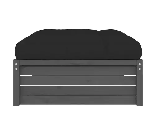 Dārza Kājsoliņš, Pelēks, 120X80 Cm, Priedes Masīvkoks Vidaxl