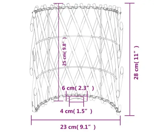 Lampas Abažūrs, Ø23X28 Cm, Pīts Vidaxl