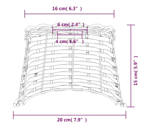 Lambivari, Valge, Ø20X15 cm Punutud