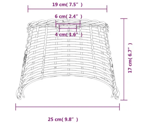 Griestu Lampas Abažūrs, Balta, Ø25X17 Cm, Pīts Vidaxl