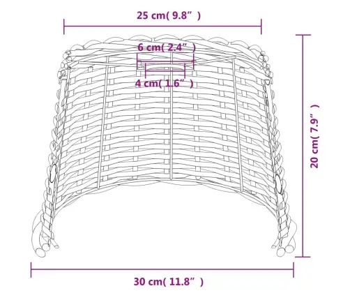 Griestu Lampas Abažūrs, Balta, Ø30X20 Cm, Pīts Vidaxl