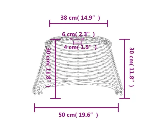 Lubinio Šviestuvo Gaubtas, Baltos Spalvos, 50X30cm Pintas