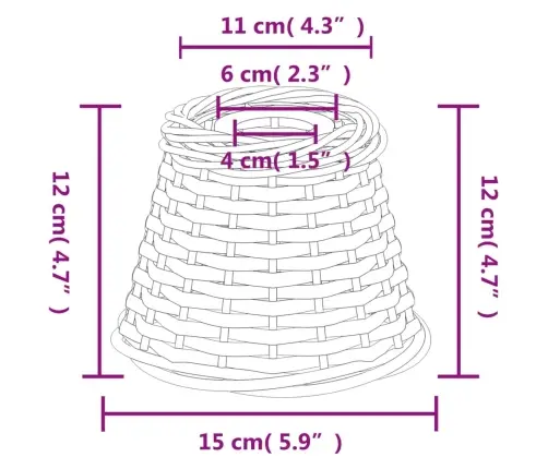 Lubinio Šviestuvo Gaubtas, Rudos Spalvos, 15X12cm Pintas