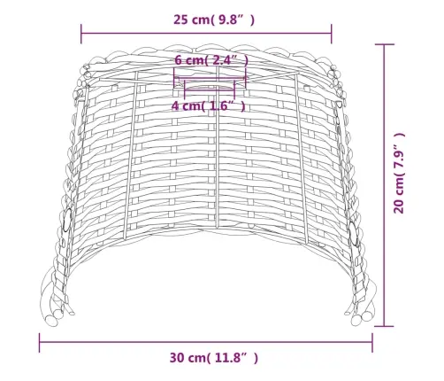 Lubinio Šviestuvo Gaubtas, Rudos Spalvos, 30X20cm Pintas