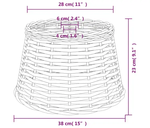 Lubinio Šviestuvo Gaubtas, Rudos Spalvos, 38X23cm Pintas