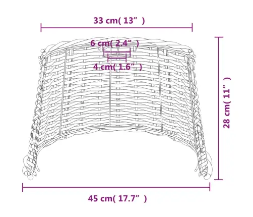 Lubinio Šviestuvo Gaubtas, Rudos Spalvos, Ø45X28 cm Pintas