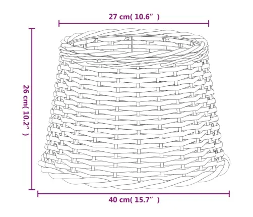 Lampas Abažūrs, Balts, Ø40X26 Cm, Pīts Vidaxl