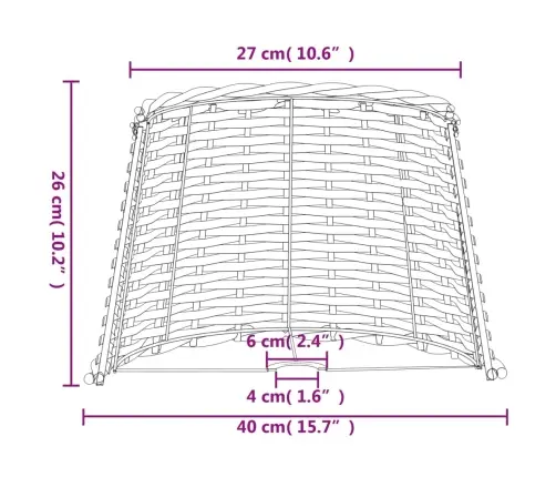 Lampas Abažūrs, Balts, Ø40X26 Cm, Pīts Vidaxl
