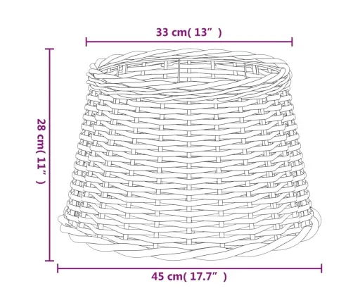 Lampas Abažūrs, Balts, Ø45X28 Cm, Pīts Vidaxl