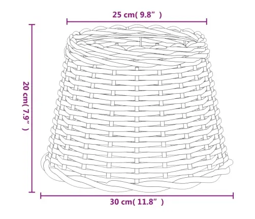 Šviestuvo Gaubtas, Rudos Spalvos, 30X20cm Pintas