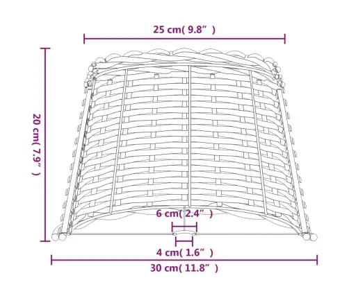 Šviestuvo Gaubtas, Rudos Spalvos, 30X20cm Pintas