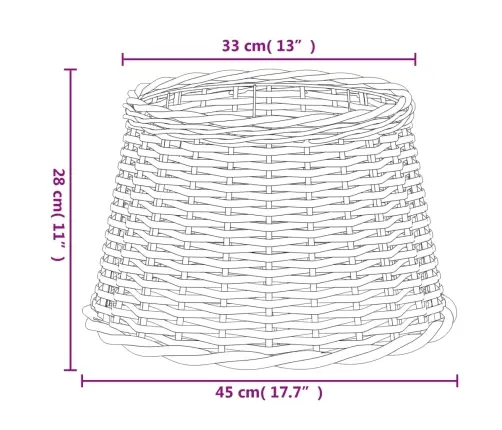 Lampas Abažūrs, Brūns, Ø45X28 Cm, Pīts Vidaxl