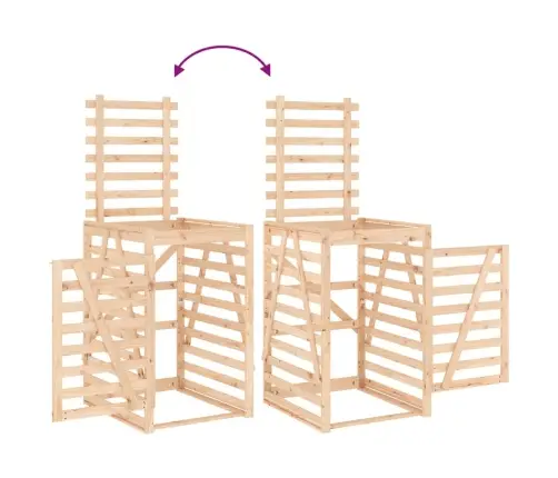 4 Atkritumu Tvertņu Nojume, Priedes Masīvkoks Vidaxl