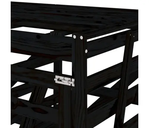 Keturvietė Konteinerių Pastogė, Juoda, Pušies Medienos Masyvas