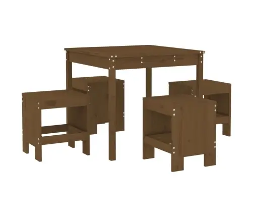 5-Osaline Aiakastide Komplekt, Meepruun, Männipuit