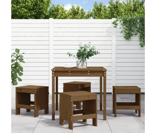 5-Osaline Aiakastide Komplekt, Meepruun, Männipuit