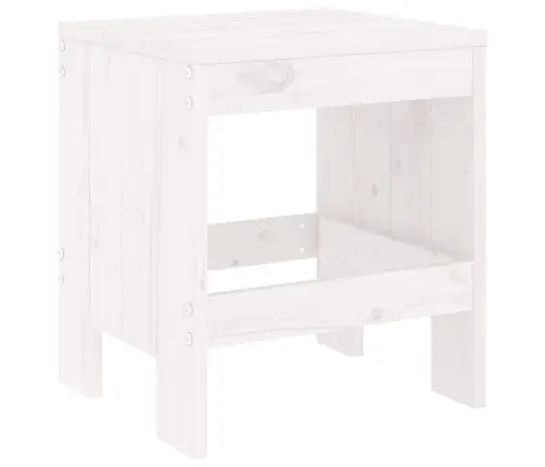 13-Daļīgs Dārza Mēbeļu Komplekts, Priedes Masīvkoks, Balts Vidaxl