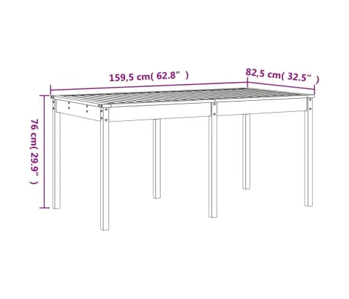 13-Daļīgs Dārza Mēbeļu Komplekts, Priedes Masīvkoks, Balts Vidaxl