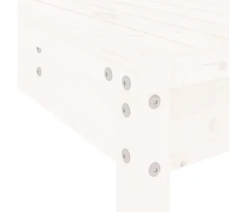 17-Osaline Aia Söögimööbli Komplekt, Valge, Männipuit