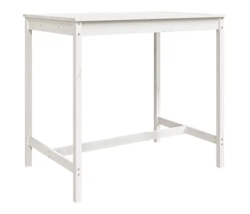 Sodo Baro Baldų Komplektas, 5 Dalių, Baltas, Pušies Masyvas